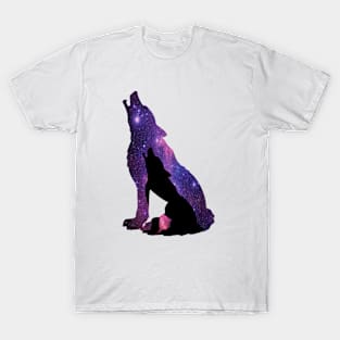 Dazzling Black Wolf Sings T-Shirt